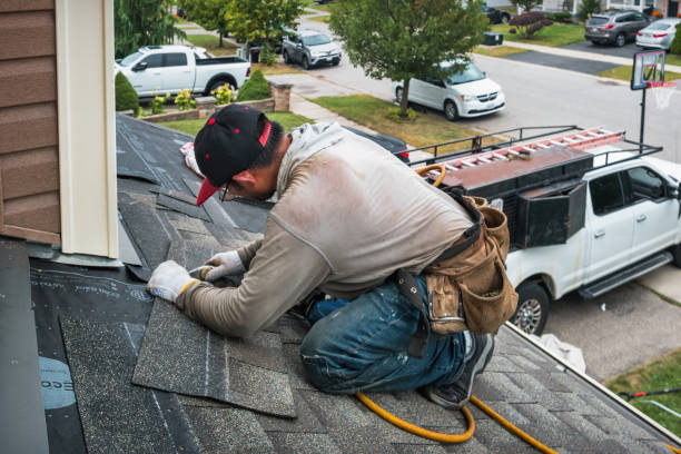 Professional Gutter Repair And Installation technician working in Donnelsville, OH
